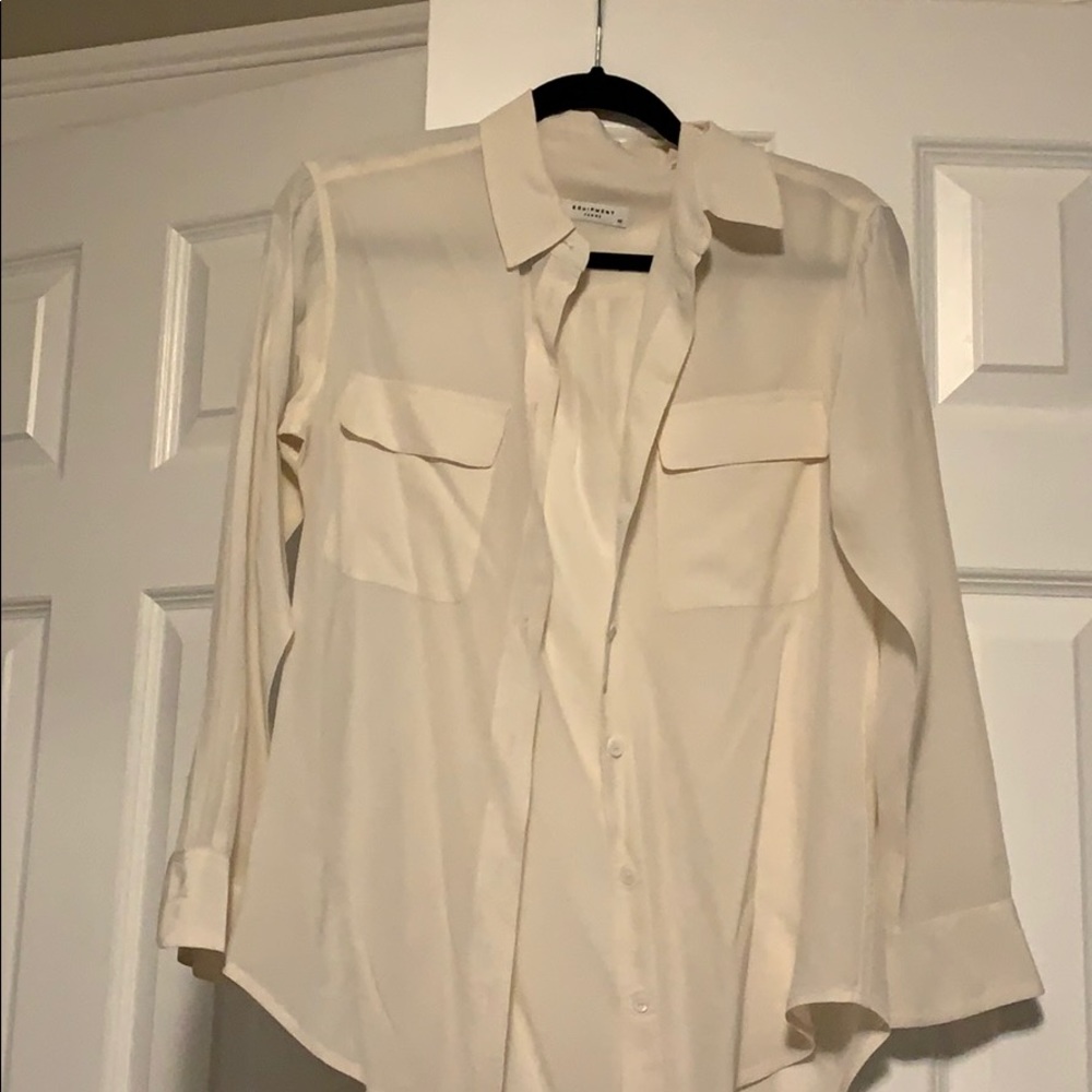 White silk shirt